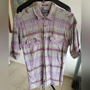 Vintage linen and cotton men's shirt